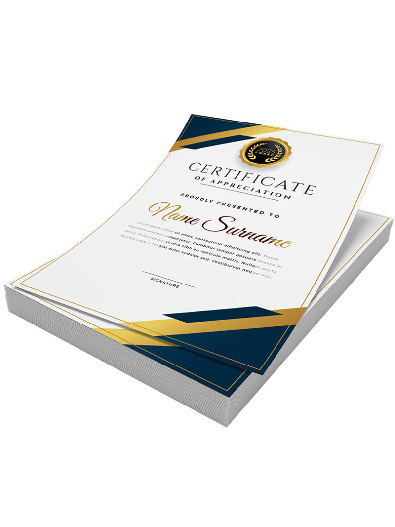 Certificate Printing