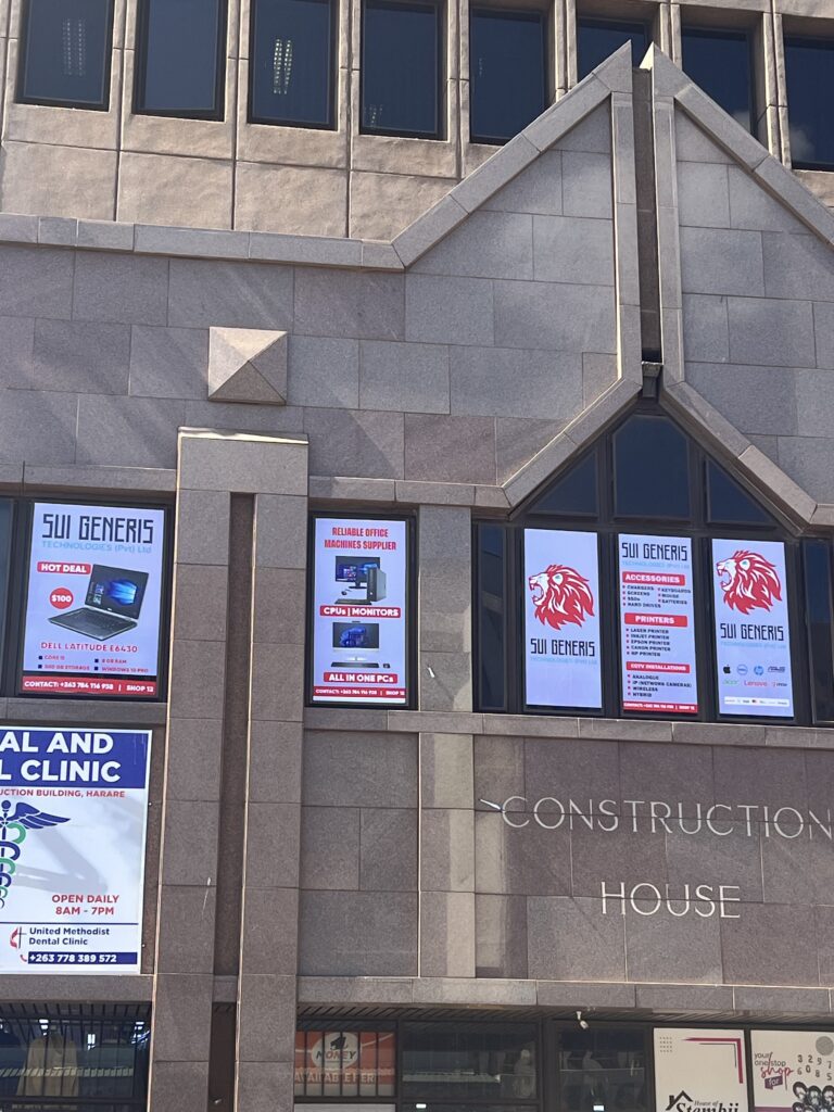 Completed storefront and window branding